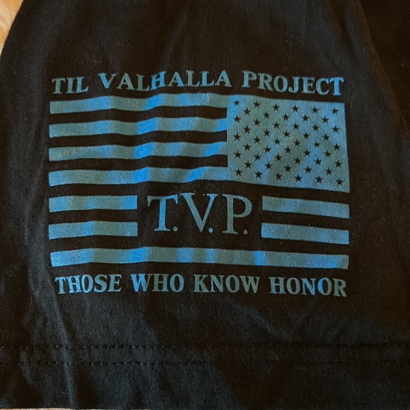 Til Valhalla Project Apparel Company (TVP), 4X Large, Black & Blue T-Shirt. - Picture 3 of 6